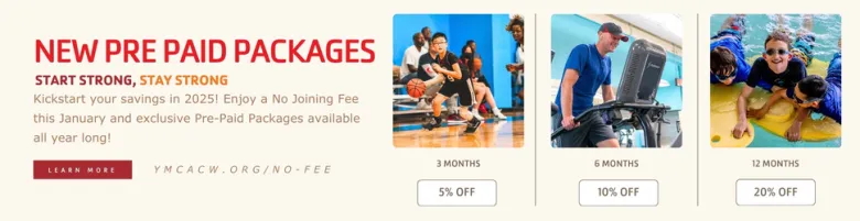 Pre-paid Packages at the YMCA